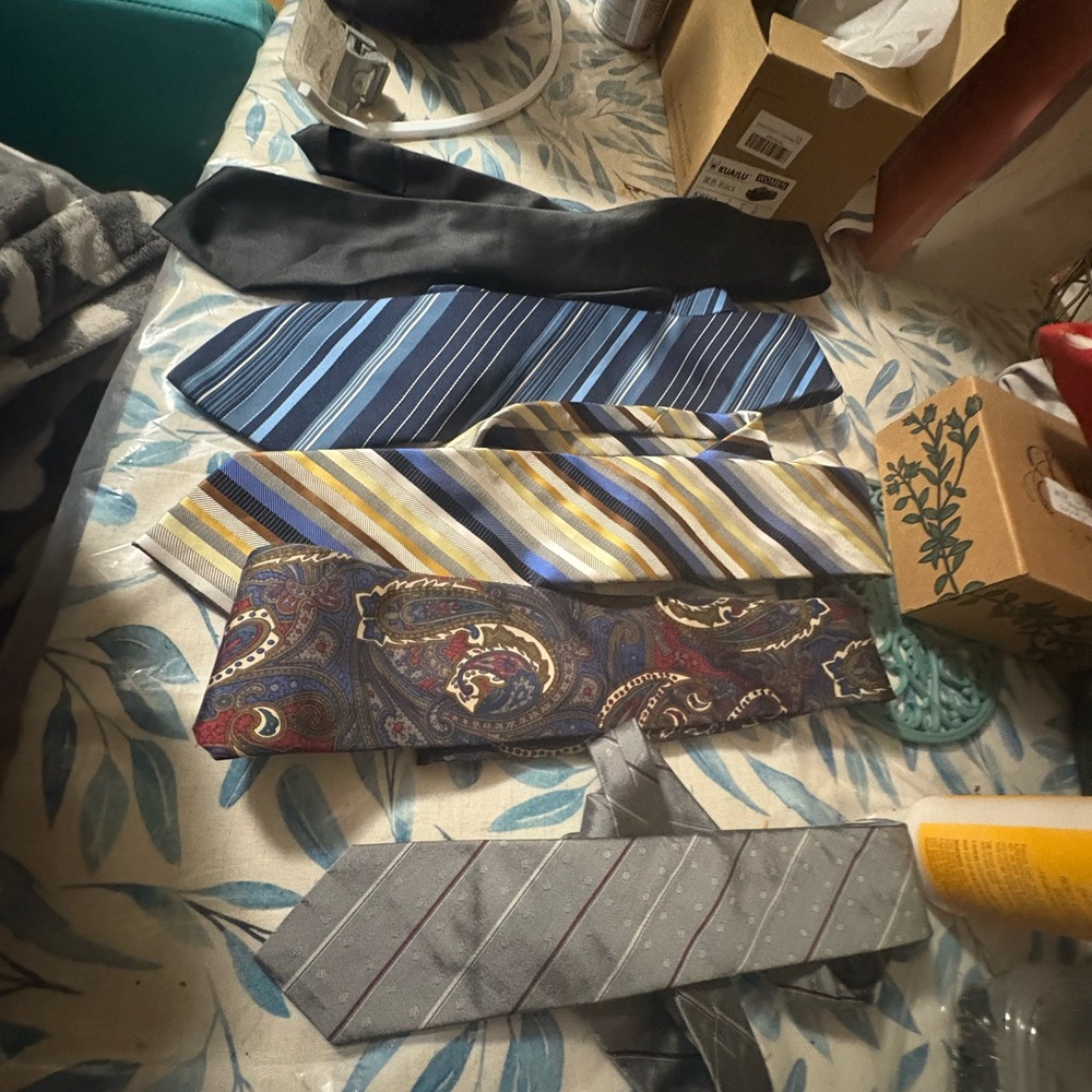 Men's Assorted Ties Set - Striped and Paisley Designs